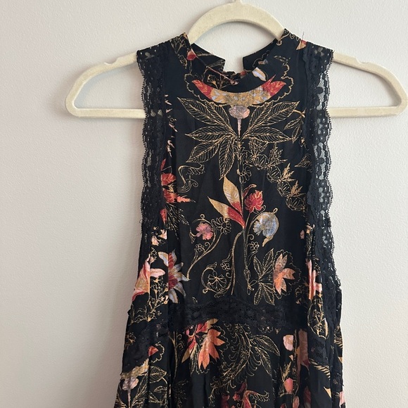 Free People She Moves Black Floral Print Lace Slip Dress - Picture 9 of 12